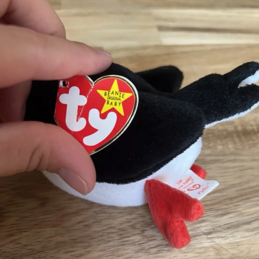 Puffer Penguin 1997 Beanie Baby 3rd Generation Tush‎ Tag Plush Toy - NEW .